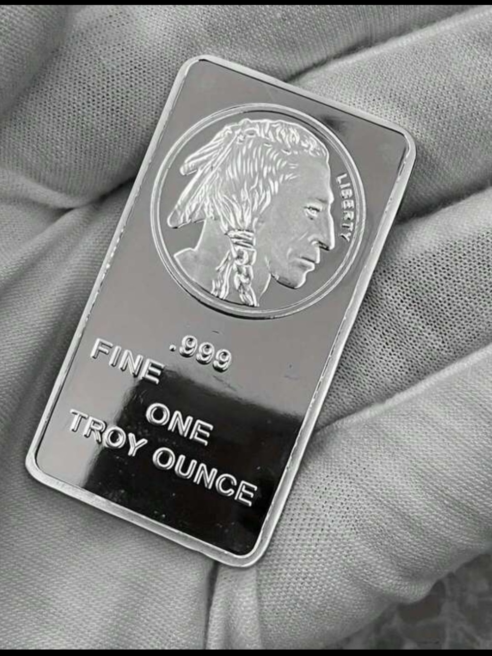 One Troy Ounce 99% Pure Silver Buffalo City Old Man's Head Commemorative Medal